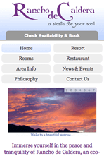 Rancho de Caldera - Mobile Website